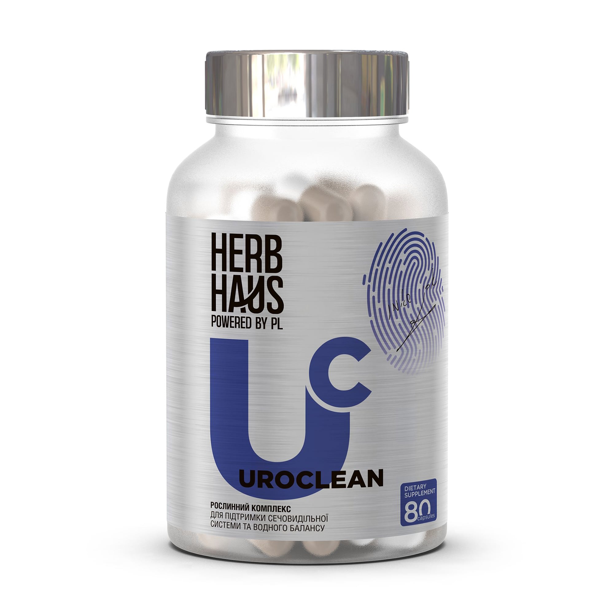 Комплекс для підтримки сечовидільної системи та водного балансу HERB HAUS Uroclean, 80 капсул